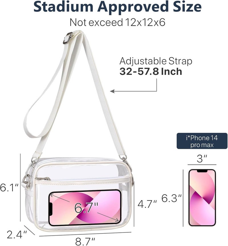 Packism Clear Bag for Stadium Events - Clear Purses for Women Stadium Crossbody Concert Bag for Game Day, Sports, Festival - Image 4